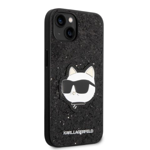 Karl Lagerfeld nakładka do iPhone 14 Plus 6,7" KLHCP14MG2CPK czarna hardcase Glitter Choupette Patch