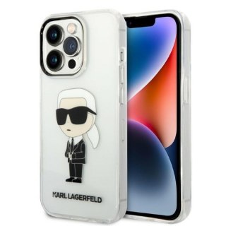 Karl Lagerfeld nakładka do iPhone 14 Pro 6,1" KLHCP14LHNIKTCT transparentna hardcase Ikonik Karl Lagerfeld