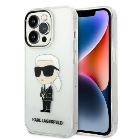 Karl Lagerfeld nakładka do iPhone 14 Pro 6,1" KLHCP14LHNIKTCT transparentna hardcase Ikonik Karl Lagerfeld