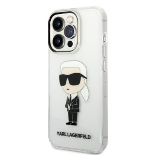 Karl Lagerfeld nakładka do iPhone 14 Pro 6,1" KLHCP14LHNIKTCT transparentna hardcase Ikonik Karl Lagerfeld