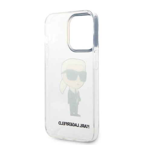 Karl Lagerfeld nakładka do iPhone 14 Pro 6,1" KLHCP14LHNIKTCT transparentna hardcase Ikonik Karl Lagerfeld