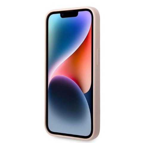 Karl Lagerfeld nakładka do iPhone 14 Pro 6,1" KLHMP14LSNIKBCP różowa hardcase Silicone Ikonik Magsafe