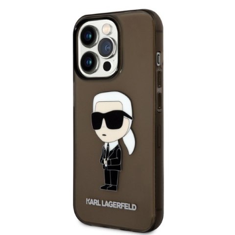 Karl Lagerfeld nakładka do iPhone 14 Pro Max 6,7" KLHCP14XHNIKTCK czarna hardcase Ikonik Karl Lagerfeld
