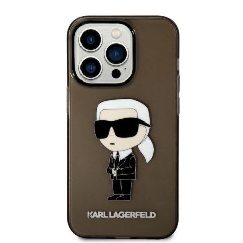 Karl Lagerfeld nakładka do iPhone 14 Pro Max 6,7" KLHCP14XHNIKTCK czarna hardcase Ikonik Karl Lagerfeld
