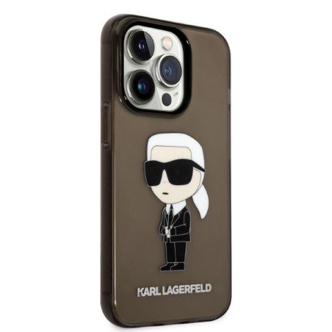 Karl Lagerfeld nakładka do iPhone 14 Pro Max 6,7" KLHCP14XHNIKTCK czarna hardcase Ikonik Karl Lagerfeld