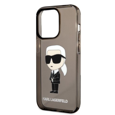 Karl Lagerfeld nakładka do iPhone 14 Pro Max 6,7" KLHCP14XHNIKTCK czarna hardcase Ikonik Karl Lagerfeld