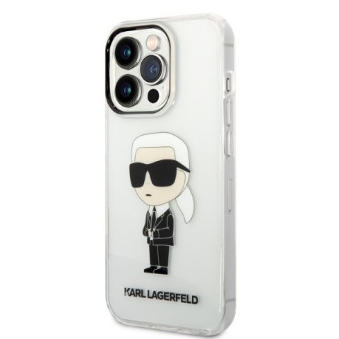 Karl Lagerfeld nakładka do iPhone 14 Pro Max 6,7" KLHCP14XHNIKTCT transparentna hardcase Ikonik Karl Lagerfeld