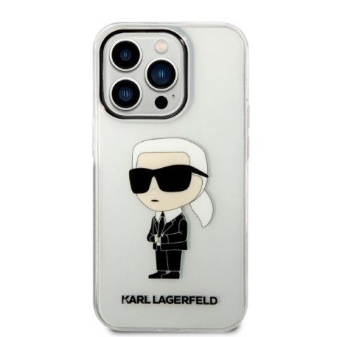 Karl Lagerfeld nakładka do iPhone 14 Pro Max 6,7" KLHCP14XHNIKTCT transparentna hardcase Ikonik Karl Lagerfeld