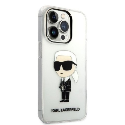 Karl Lagerfeld nakładka do iPhone 14 Pro Max 6,7" KLHCP14XHNIKTCT transparentna hardcase Ikonik Karl Lagerfeld