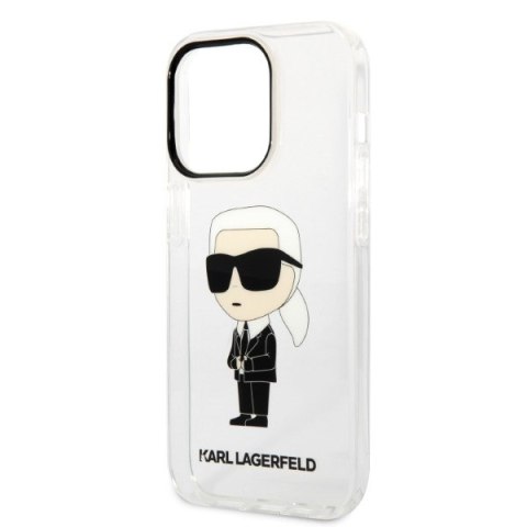 Karl Lagerfeld nakładka do iPhone 14 Pro Max 6,7" KLHCP14XHNIKTCT transparentna hardcase Ikonik Karl Lagerfeld