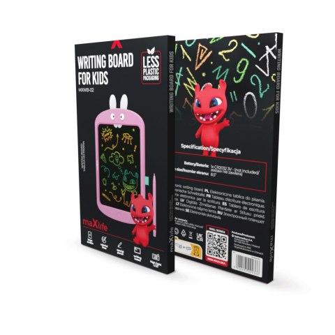 Maxlife dziecięca tablica do pisania MXWB-02 różowa