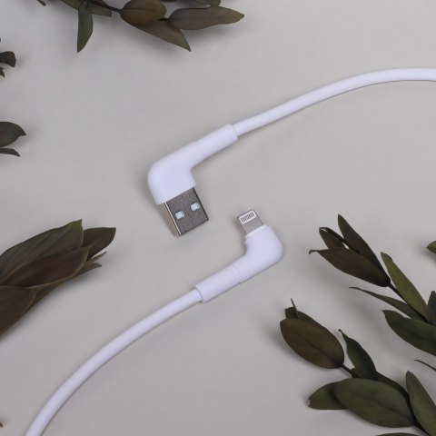Maxlife kabel kątowy MXUC-09 USB - Lightning 1,0 m 2,4A biały