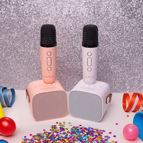 Maxlife zestaw karaoke Bluetooth MXKS-100 różowy