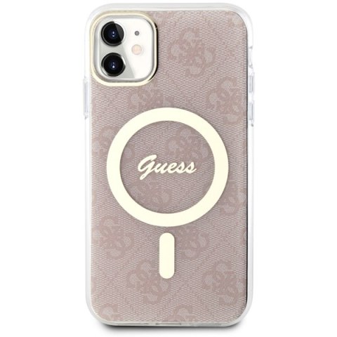 Guess nakładka do iPhone 11 GUHMN61H4STP różowa hardcase Magsafe IML 4G