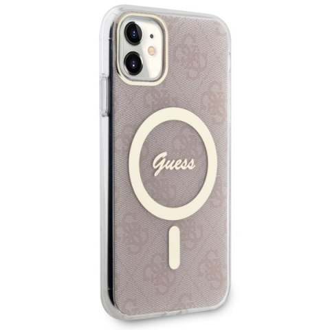 Guess nakładka do iPhone 11 GUHMN61H4STP różowa hardcase Magsafe IML 4G