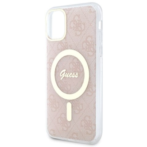 Guess nakładka do iPhone 11 GUHMN61H4STP różowa hardcase Magsafe IML 4G
