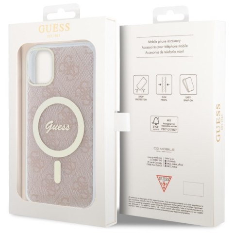 Guess nakładka do iPhone 11 GUHMN61H4STP różowa hardcase Magsafe IML 4G