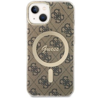 Guess nakładka do iPhone 14 6,1" GUHMP14SH4STW brązowa hardcase Magsafe IML 4G