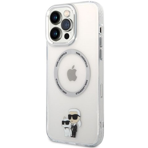Karl Lagerfeld nakładka do iPhone 13 Pro Max 6,7" KLHMP13XHNKCIT transparentna hardcase Magsafe IML NFT Karl & Choupette
