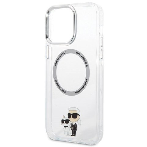 Karl Lagerfeld nakładka do iPhone 13 Pro Max 6,7" KLHMP13XHNKCIT transparentna hardcase Magsafe IML NFT Karl & Choupette