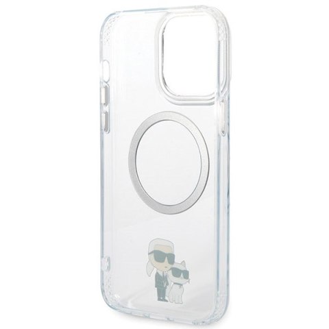 Karl Lagerfeld nakładka do iPhone 13 Pro Max 6,7" KLHMP13XHNKCIT transparentna hardcase Magsafe IML NFT Karl & Choupette