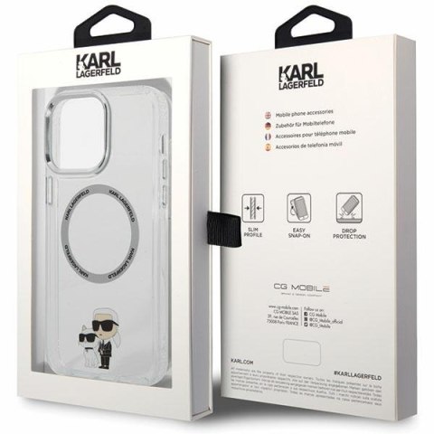 Karl Lagerfeld nakładka do iPhone 13 Pro Max 6,7" KLHMP13XHNKCIT transparentna hardcase Magsafe IML NFT Karl & Choupette