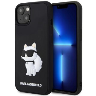 Karl Lagerfeld nakładka do iPhone 14 6,1" KLHCP14S3DRKHNK czarna hardcase 3D Rubber Choupette NFT
