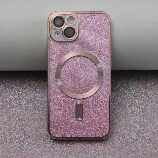 Nakładka Glitter Chrome Mag do iPhone 13 6,1" różowa
