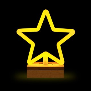 Neon Wood Stand LED GWIAZDA biała ciepła FLNW04 Forever Light