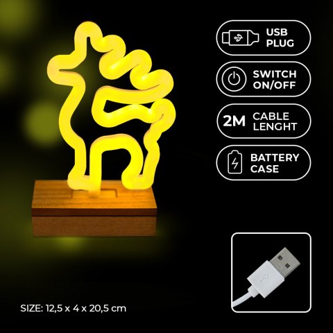 Neon Wood Stand LED RENIFER biały ciepły FLNW02 Forever Light