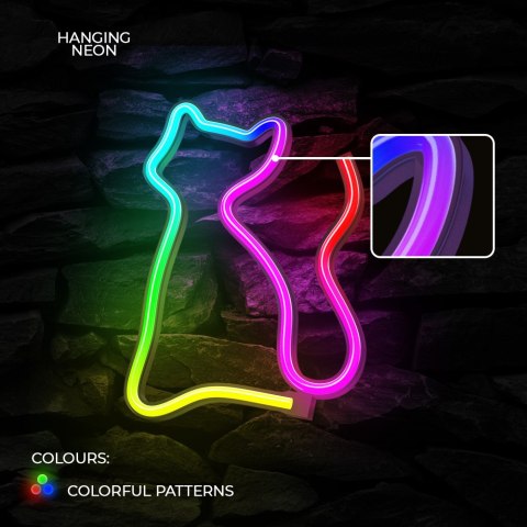 Neon LED RGB KOT FLRN03 + pilot Forever Light