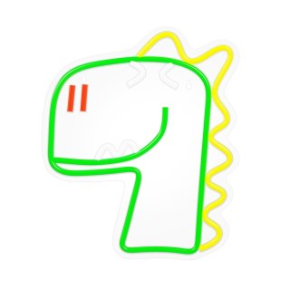 Neon PLEXI LED JURASSIC DINO zielony FLNJ02 Forever Light