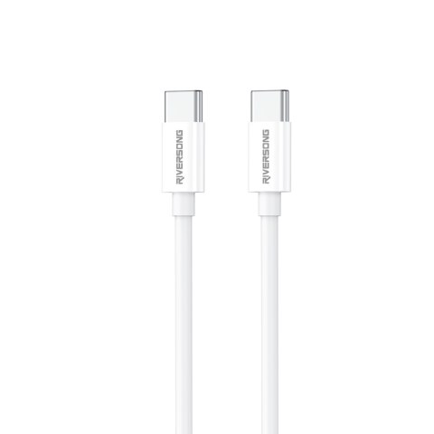 Riversong kabel Lotus 08 USB-C - USB-C 1,0m 3A jasny szary CT76