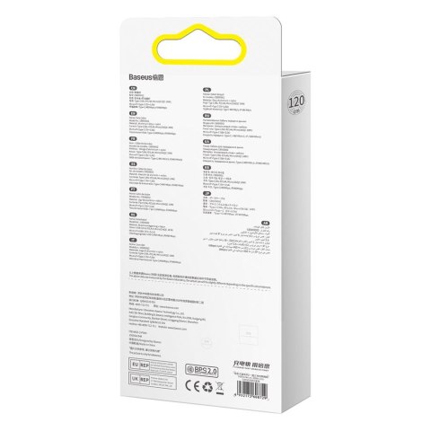 Baseus kabel 3w1 Flash II USB - micro USB + Lightning + USB-C 1,2m 3,5A niebieski 66W