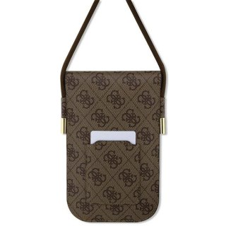 Guess torebka na telefon GUOWBP4SNSW brązowa Wallet 4G Cord Script