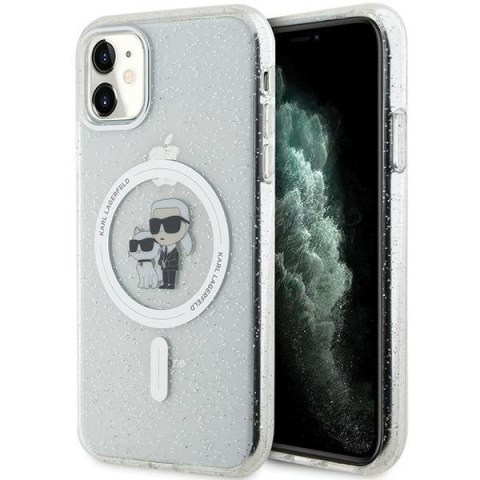 Karl Lagerfeld nakładka do iPhone 11 KLHMN61HGKCNOT przezroczysta HC Magsafe IML KC Glitter