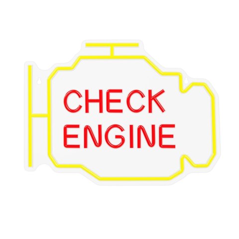 Neon PLEXI LED CHECK ENGINE żółto czerwony NNE21 Neolia
