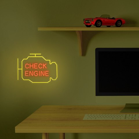Neon PLEXI LED CHECK ENGINE żółto czerwony NNE21 Neolia