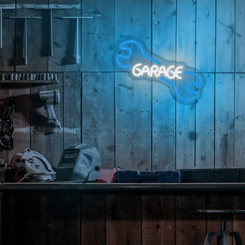 Neon PLEXI LED GARAGE błękit biały NNE22 Neolia