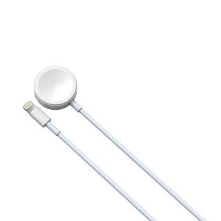 Devia kabel 2w1 Smart EA199 USB - Lightning biały z ładowarką indukcyjną magnetyczną do Apple Watch