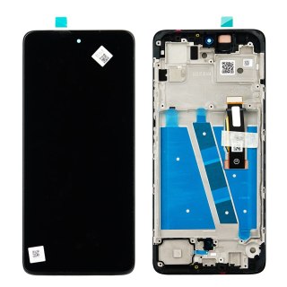LCD + Panel Dotykowy Motorola Moto G72 5D68C21701 czarny z ramką oryginał