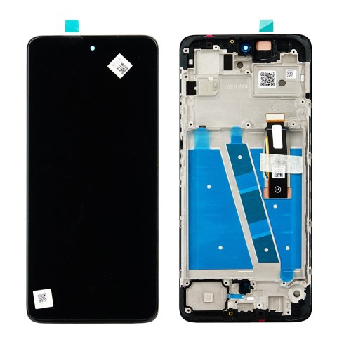 LCD + Panel Dotykowy Motorola Moto G72 5D68C21701 czarny z ramką oryginał