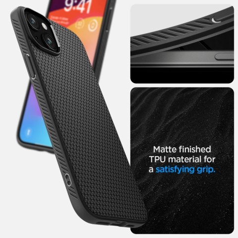 Spigen nakładka Liquid Air do iPhone 15 6,1" matowa czarna