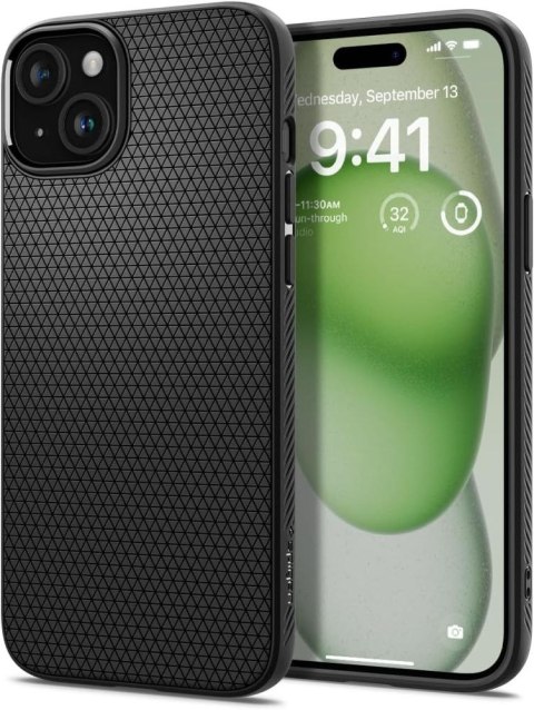 Spigen nakładka Liquid Air do iPhone 15 Plus 6,7" matowa czarna