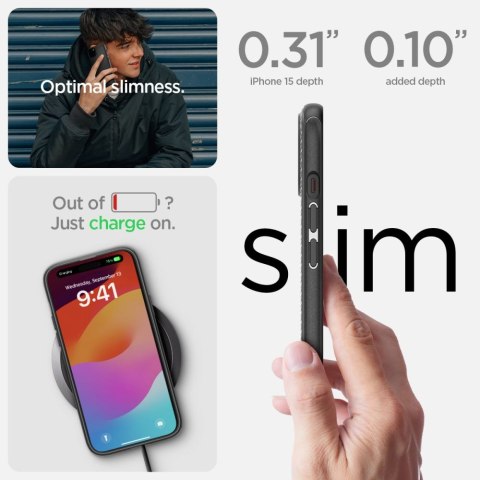 Spigen nakładka Mag Armor Magsafe do iPhone 15 6,1" matowa czarna