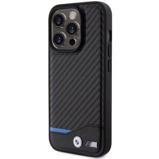 BMW nakładka do iPhone 15 Pro 6,1" BMHCP15L22NBCK czarna HC PU Carbon
