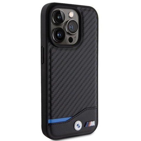 BMW nakładka do iPhone 15 Pro 6,1" BMHCP15L22NBCK czarna HC PU Carbon