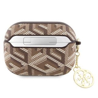 Guess etui do AirPods Pro 2 GUAP2PGCE4CW brązowe Gcube Classic Gold Logo W/Charm
