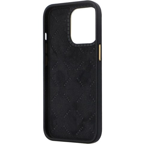 Guess nakładka do iPhone 13 Pro 6,1" GUHCP13LM4DGPK czarna HC Silicone Logo Strass 4G
