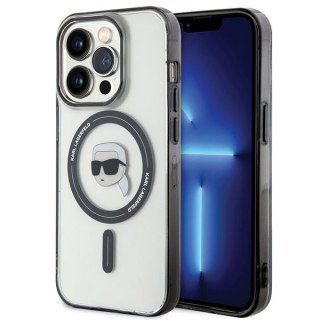 Karl Lagerfeld nakładka do iPhone 15 Pro 6,1" KLHMP15LHKHNOTK transparentna HC Magsafe IML KH